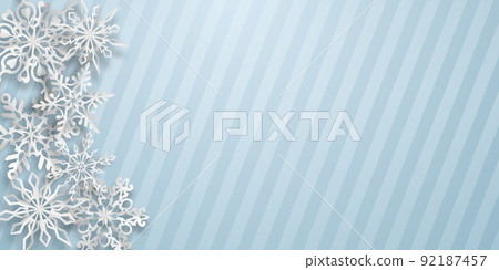 Christmas background with paper snowflakes - Stock Illustration ...