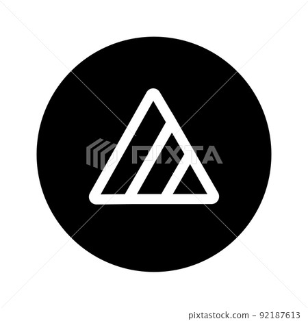 Washing symbol. Chlorine prohibited. Chlorine bleach is prohibited. vector. 92187613