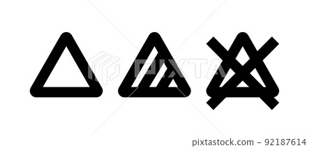 Laundry bleach sign set vector - Stock Illustration [92187614] - PIXTA