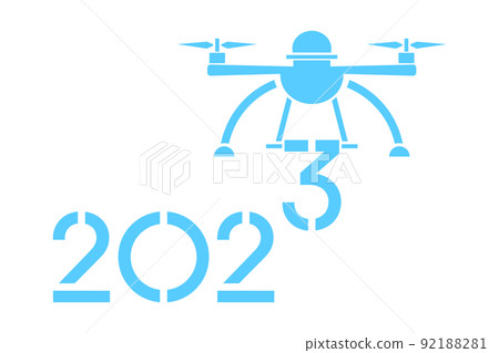 Happy New Year 2023 Air Quadcopter Drone Festive Happy New Year 2023 Air Quadcopter Drone Festive 92188281