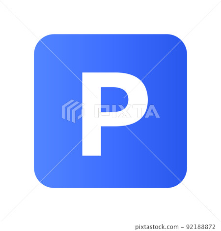 Square parking signs and bicycle parking signs with gradation. vector. Square parking signs and bicycle parking signs with gradation. vector. 92188872