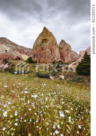 geological formation excavated by man in the red valley geological formation excavated by man in the red valley 92189353