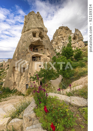 view of uchisar castle in cappadocia view of uchisar castle in cappadocia 92189354