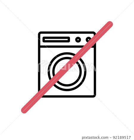 No washing. Do not use the washing machine. vector. 92189517