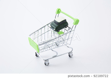 Shopping cart and car Shopping cart and car 92189722