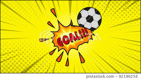 Comic lettering GOAL on white background - Vector 92190258