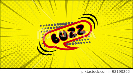 Comic lettering BUZZ on white background - Vector 92190263