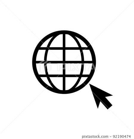 瀏覽器圖標和鼠標光標圖標。網絡搜索。網絡。向量。 瀏覽器圖標和鼠標光標圖標。網絡搜索。網絡。向量。 92190474