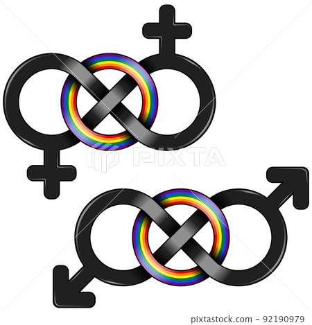 LGBT symbol united by infinity 92190979