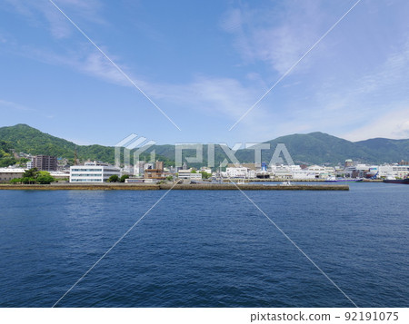 Kure Port seen from the sea (Kure City, Hiroshima Prefecture) 92191075
