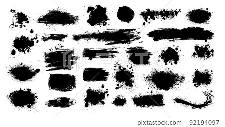 A set of black blots. Vector illustration A set of black blots. Vector illustration 92194097