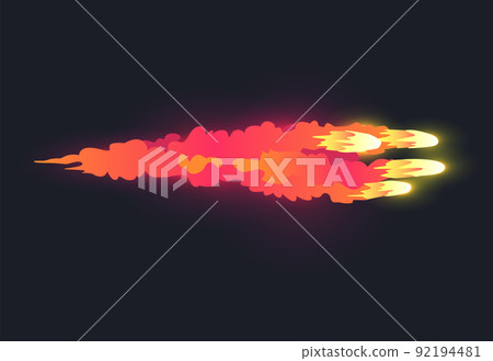 Cartoon laser gun beam. Futuristic shot effect. Blaster attack. Alien combat weapon rays. Destructive plasma flow. Vector game element. Bomb explosion Cartoon laser gun beam. Futuristic shot effect. Blaster attack. Alien combat weapon rays. Destructive plasma flow. Vector game element. Bomb explosion 92194481