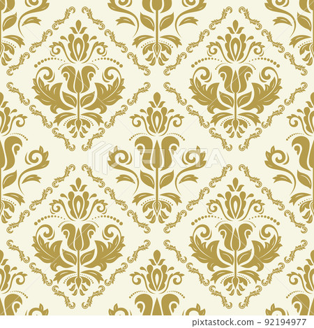 Classic Seamless Vector Fine Pattern With Arabesques 92194977