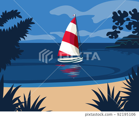 yacht, boat, sea 92195106