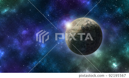 Planet and shining stars in outer space. Planet and nebula wallpaper. Planet and shining stars in outer space. Planet and nebula wallpaper. 92195567