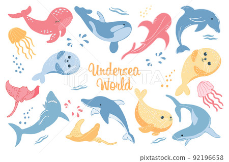 fish, vector, animal 92196658