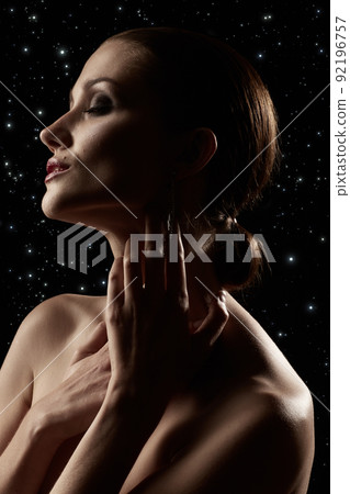 beautiful female silhouette beautiful female silhouette 92196757