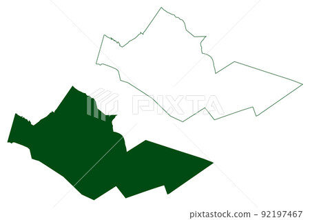 Abasolo municipality (Free and Sovereign State of Coahuila de Zaragoza, Mexico, United Mexican States) map vector illustration, scribble sketch Abasolo map 92197467