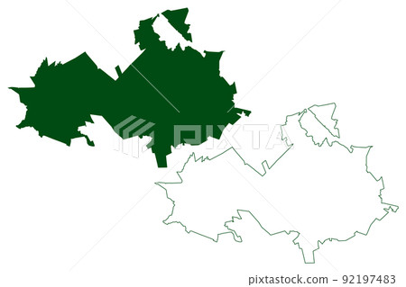 Canatlan municipality (Estado Libre y Soberano de Durango, Mexico, United Mexican States) map vector illustration, scribble sketch Canatlan map 92197483