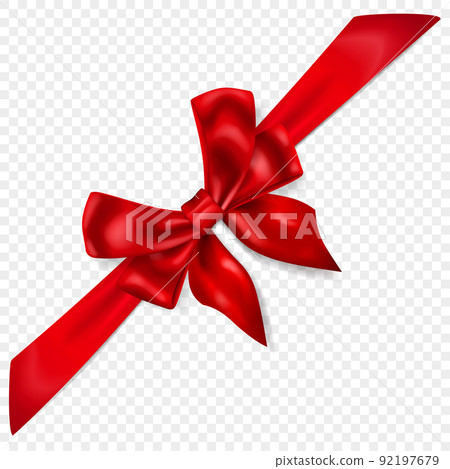 Beautiful bow with diagonally ribbon 92197679