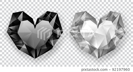 Two crystal hearts 92197960
