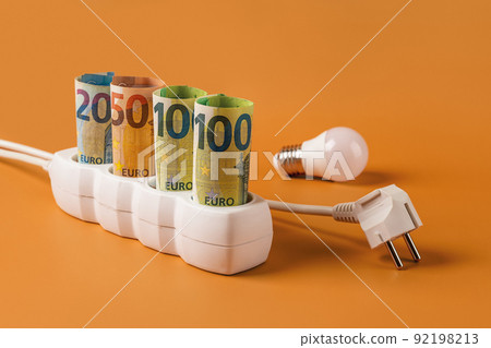 Rising energy costs concept. High energy costs in Europe. Rising energy costs concept. High energy costs in Europe. 92198213