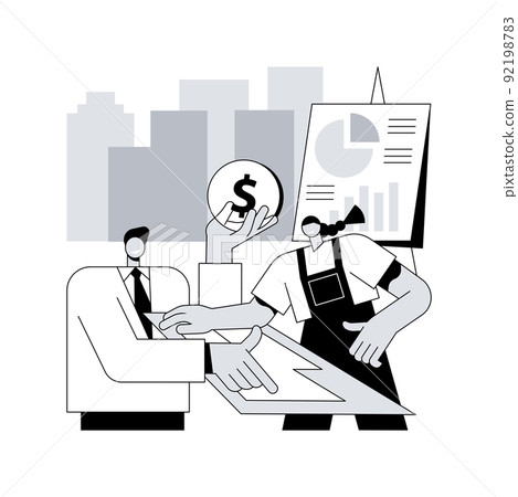 Real estate development abstract concept vector illustration. Property development, real estate deal, buy land, construction project, company management, business planning abstract metaphor. Real estate development abstract concept vector illustration. Property development, real estate deal, buy land, construction project, company management, business planning abstract metaphor. 92198783