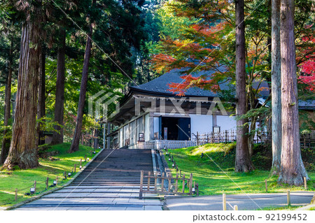 Konjikido of Chusonji, Hiraizumi Town, Iwate Prefecture-Autumn- 92199452