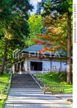 岩手縣平泉町中尊寺金地道-秋季- 92199471