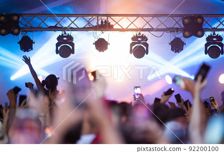 crowd at concert - summer music festival 92200100