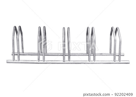 Bicycle parking made steel isolated on white background Bicycle parking made steel isolated on white background 92202409
