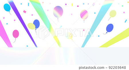 五顏六色的輻射、氣球和五彩紙屑的背景材料 五顏六色的輻射、氣球和五彩紙屑的背景材料 92203648