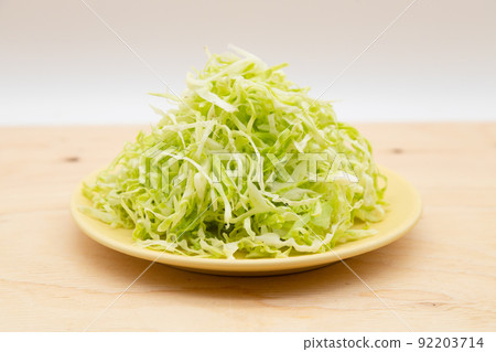 Shredded cabbage on a large tent 92203714