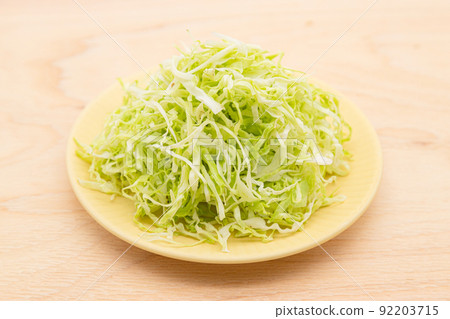 Shredded cabbage on a large tent 92203715