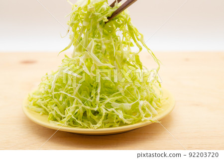 Shredded cabbage on a large tent Shredded cabbage on a large tent 92203720