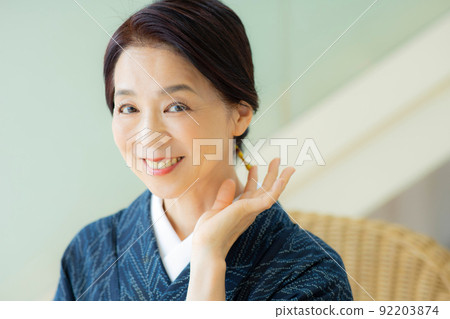 60多歲和服夏季薄衣服單衣女 92203874