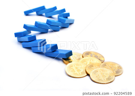 bitcoin collapse concept. bitcoin collapse concept. 92204589