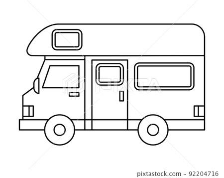 Camper / vehicle illustration / line drawing 92204716
