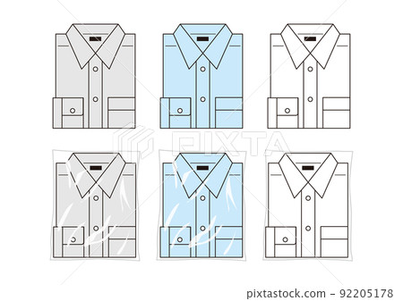 Illustration set of cleaned shirts 92205178