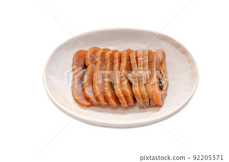 Spicy pickled in gun on a plate [white background / clipping] 92205371