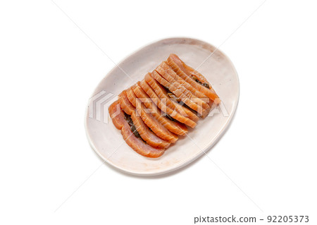 Spicy pickled in gun on a plate [white background / clipping] 92205373