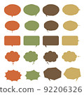Speech balloon autumn color 92206326