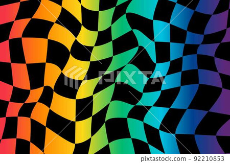 Abstract modern op art, checkered texture. Vector.	 92210853