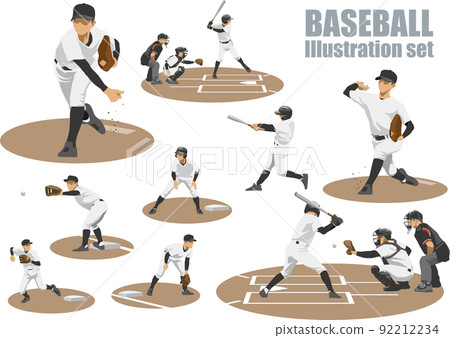 棒球運動員形象插圖集(變形) 棒球運動員形象插圖集(變形) 92212234