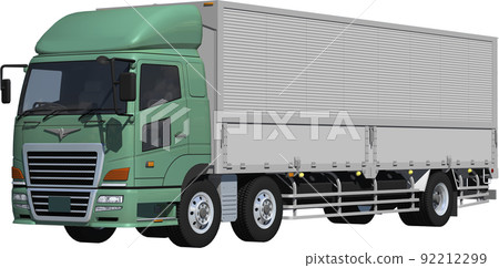原始的重型卡車貨車切口圖像插圖,不會讓您想像特定的製造商 原始的重型卡車貨車切口圖像插圖,不會讓您想像特定的製造商 92212299