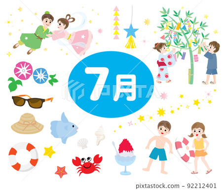 Illustration of events in July in Japan Illustration of events in July in Japan 92212401