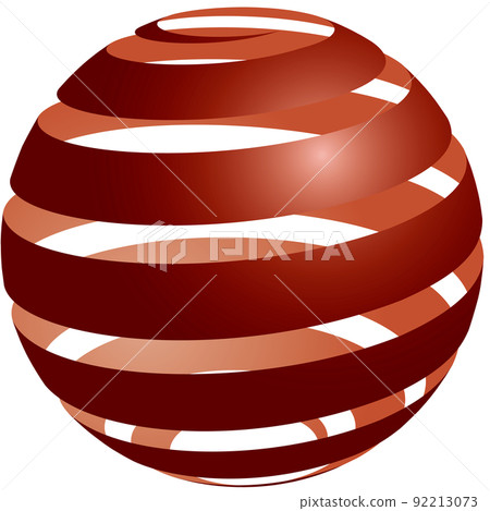 Sphere_Spiral_Red_Dark_Thick 92213073