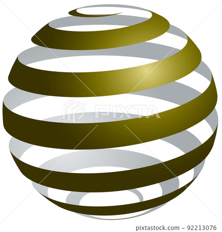 Sphere_Spiral_Blue Gold_Inner Gray_Average Sphere_Spiral_Blue Gold_Inner Gray_Average 92213076