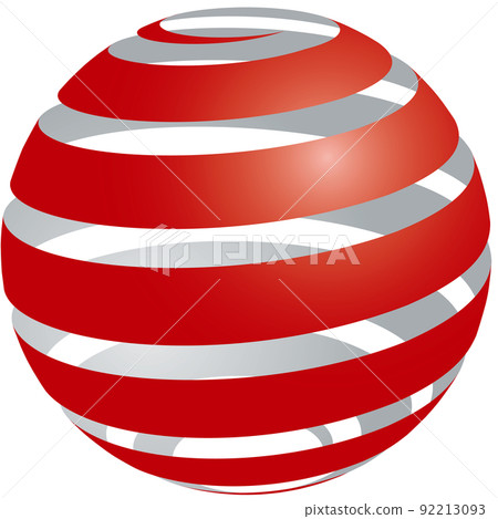 Sphere_Spiral_Red_Inner Gray_Thick Sphere_Spiral_Red_Inner Gray_Thick 92213093