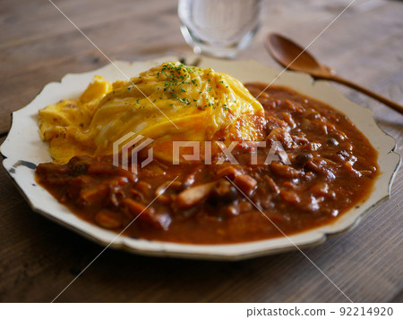 Omelet rice curry Omelet rice curry 92214920